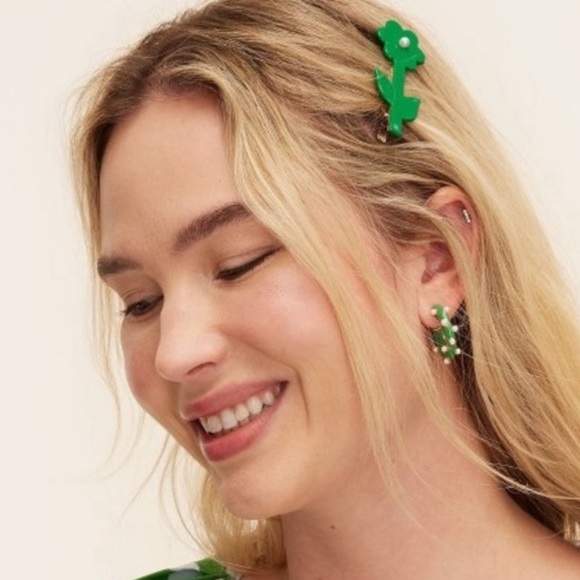 NWT Target x kate spade ♠️ collab 3-pack flower barrettes main image 5